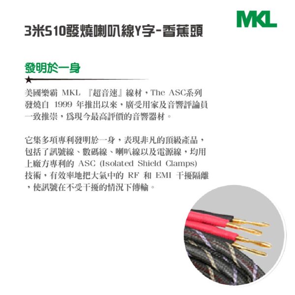 3米S10發燒喇叭線Y字-香蕉頭 3S10：圖片 4